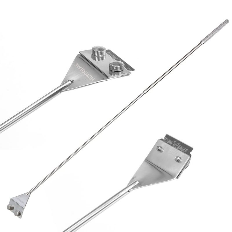 HOTOOLME Aquarium Scraper, 25.6" Stainless Steel Scraper Cleaning Razor with 10 Blades for Glass Aquarium Fish Tank - Image 5